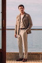 Vizon Balıksırtı Pamuk Dört Cepli Erkek Overshirt