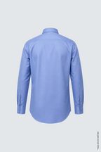 Non-Iron Mavi Uzun Kollu Pamuk Erkek Gömlek