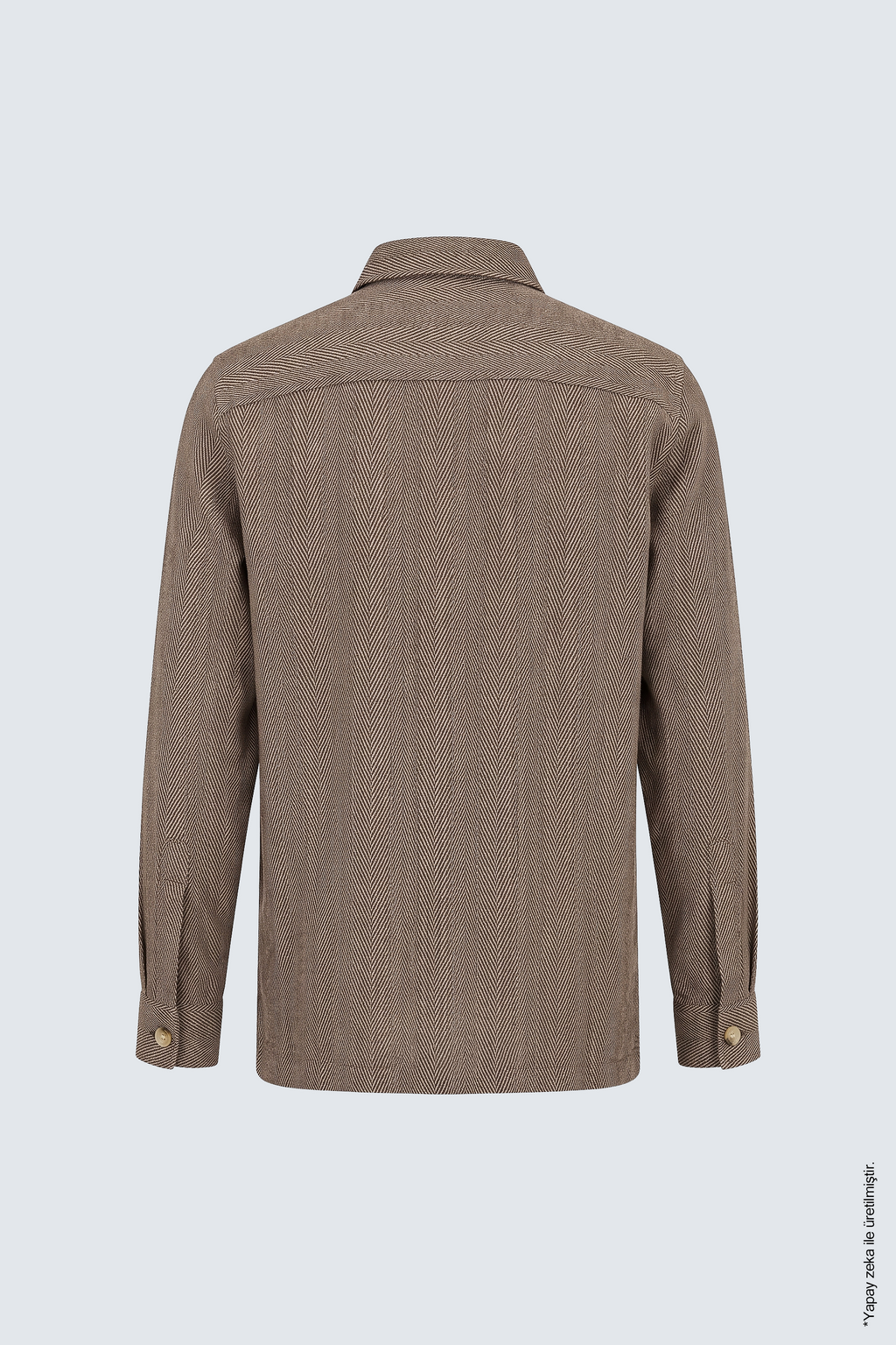 Vizon Balıksırtı Pamuk Dört Cepli Erkek Overshirt