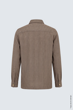 Vizon Balıksırtı Pamuk Dört Cepli Erkek Overshirt