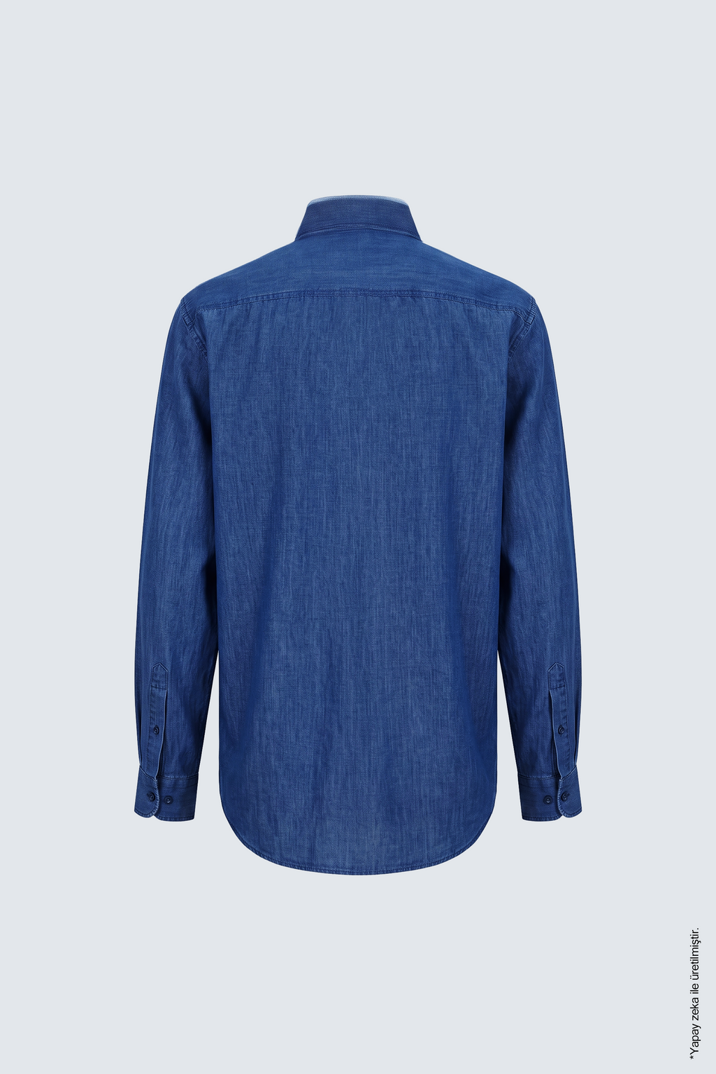 Mavi Denim Görünümlü Cepli Pamuk Regular Fıt Erkek Gömlek