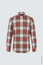 Kırmızı Slim Fit Erkek Gömlek – Ekose Pamuk