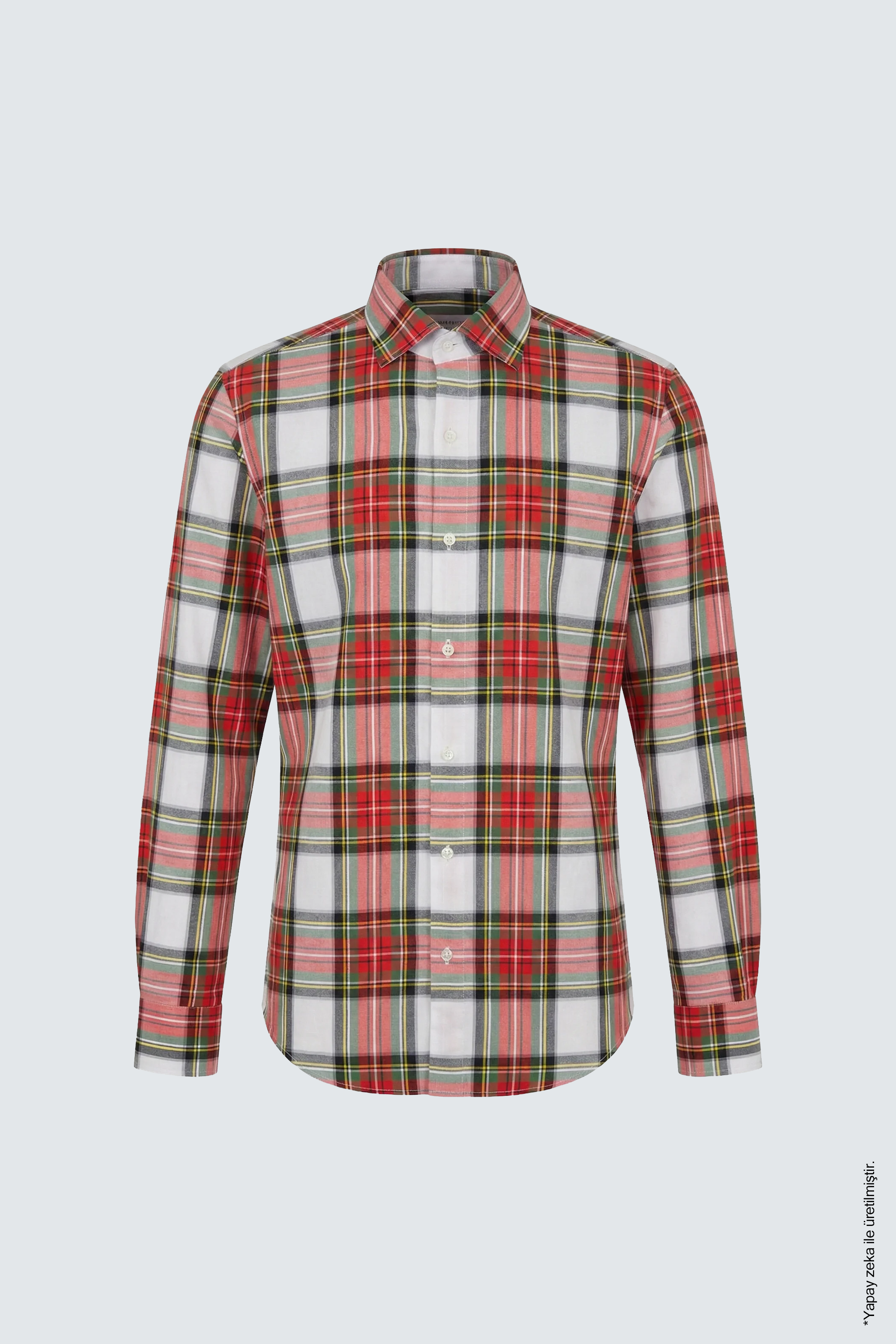 Kırmızı Slim Fit Erkek Gömlek – Ekose Pamuk