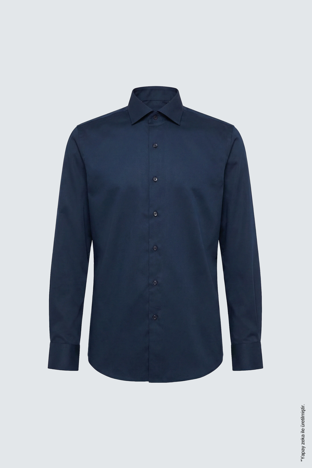 Koyu Lacivert Slim Fit Erkek Gömlek – Klasik Pamuk