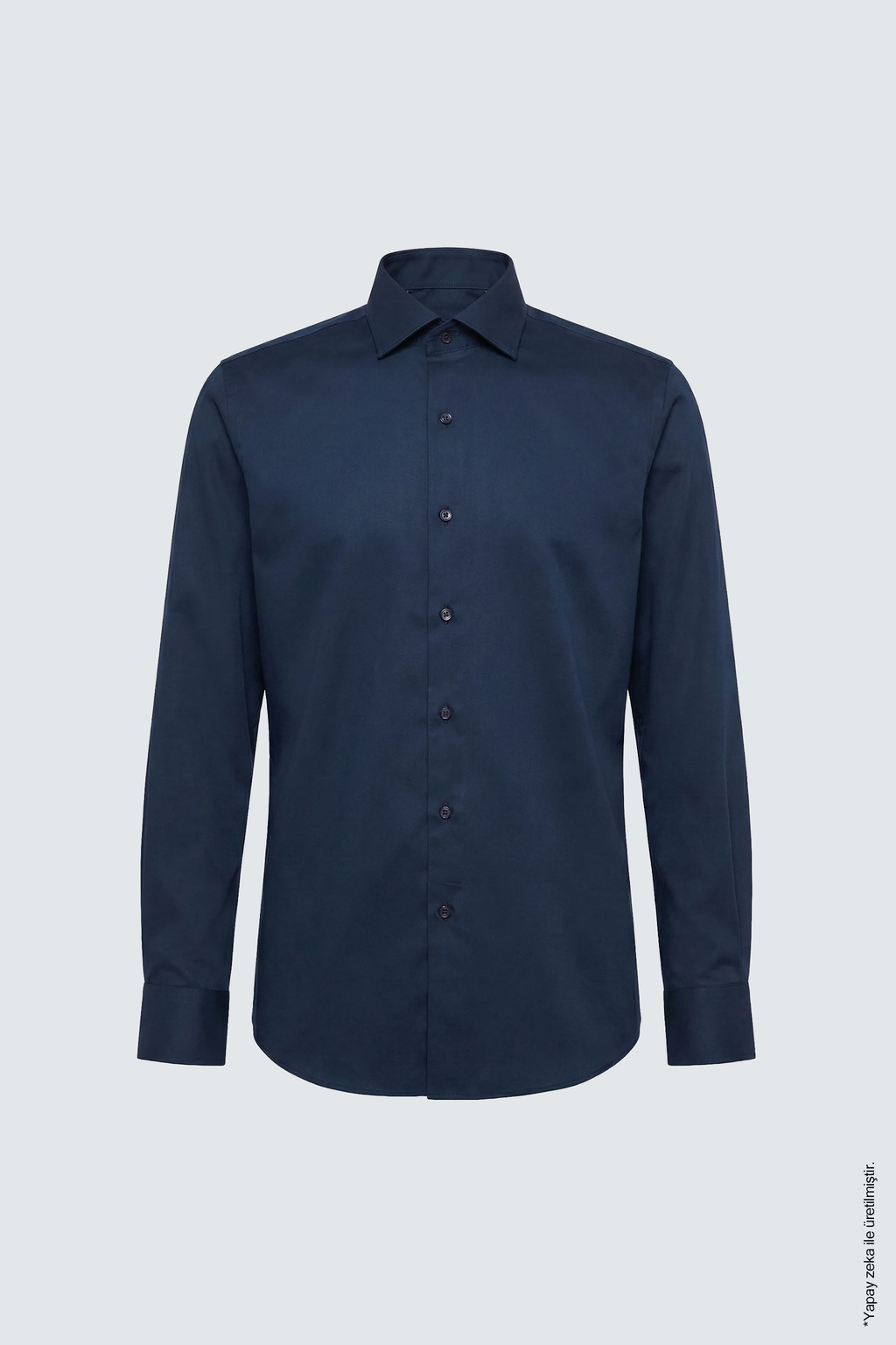 Koyu Lacivert Slim Fit Erkek Gömlek – Klasik Pamuk