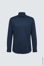 Koyu Lacivert Slim Fit Erkek Gömlek – Klasik Pamuk