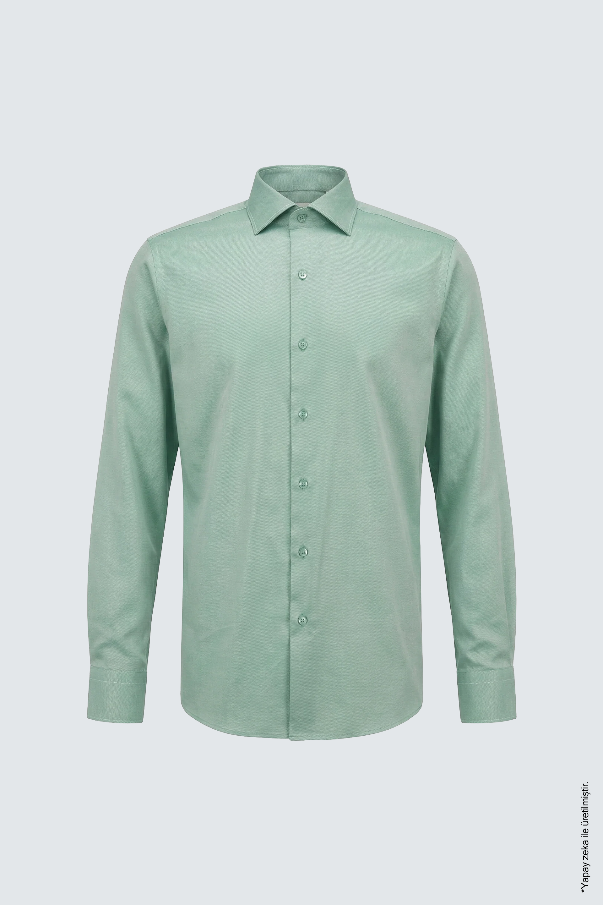 Açık Yeşil Slim Fit Erkek Gömlek – Kolay Ütülenebilir Pamuk