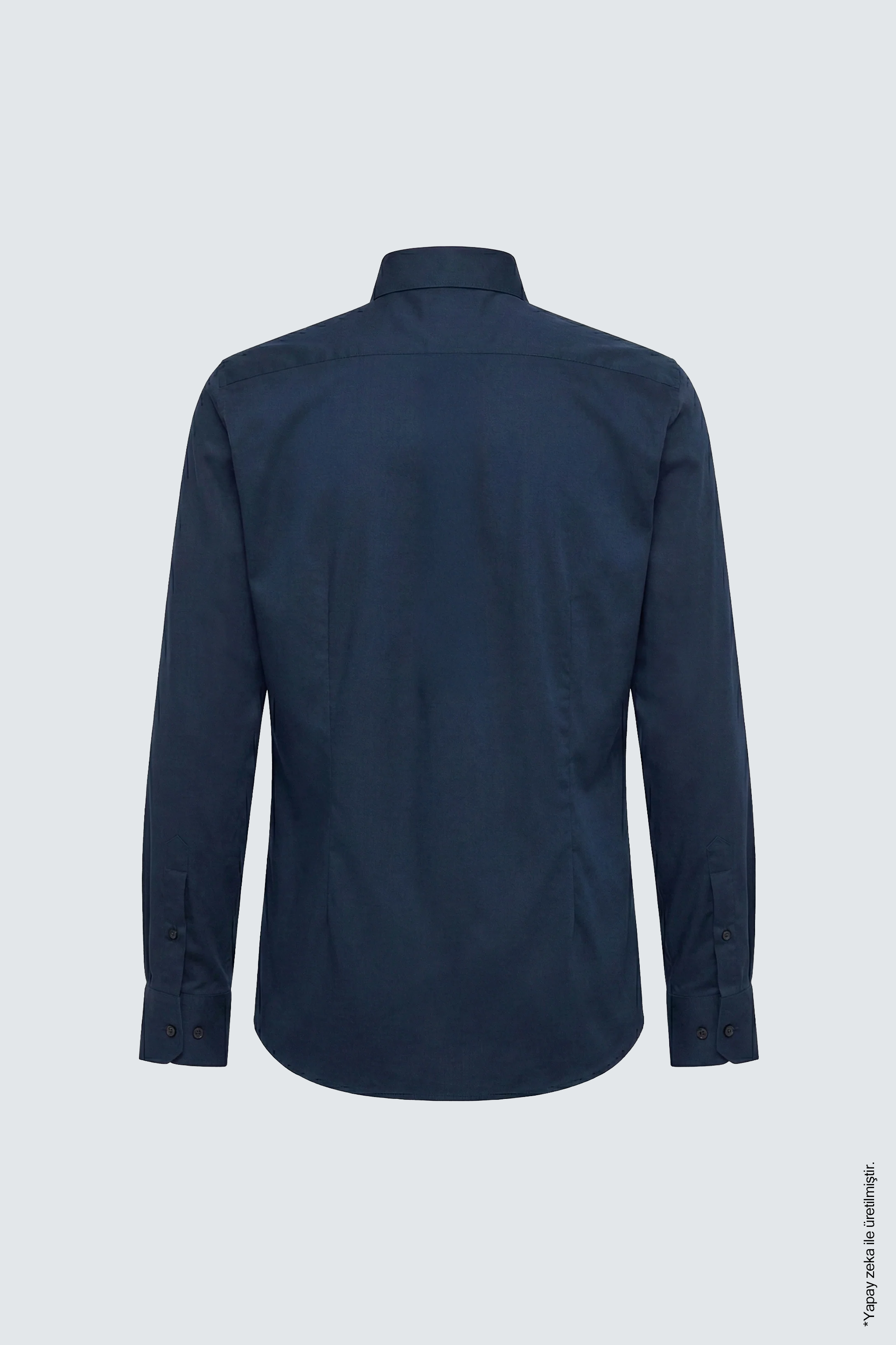 Koyu Lacivert Slim Fit Erkek Gömlek – Klasik Pamuk