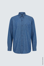 İndigo Denim Erkek Gömlek – Regular Fit Düğmeli Yaka
