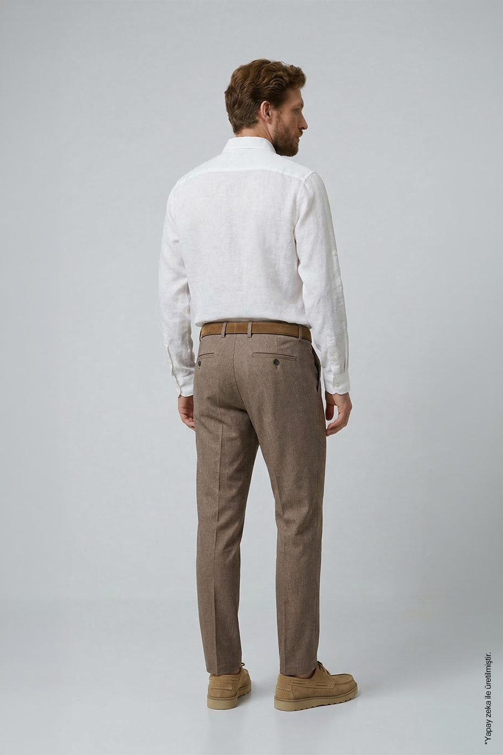Beyaz Slim Fit Erkek Gömlek – Keten Yazlık