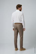 Beyaz Slim Fit Erkek Gömlek – Keten Yazlık
