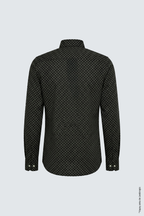 Siyah Slim Fit Erkek Gömlek – Desenli Pamuk