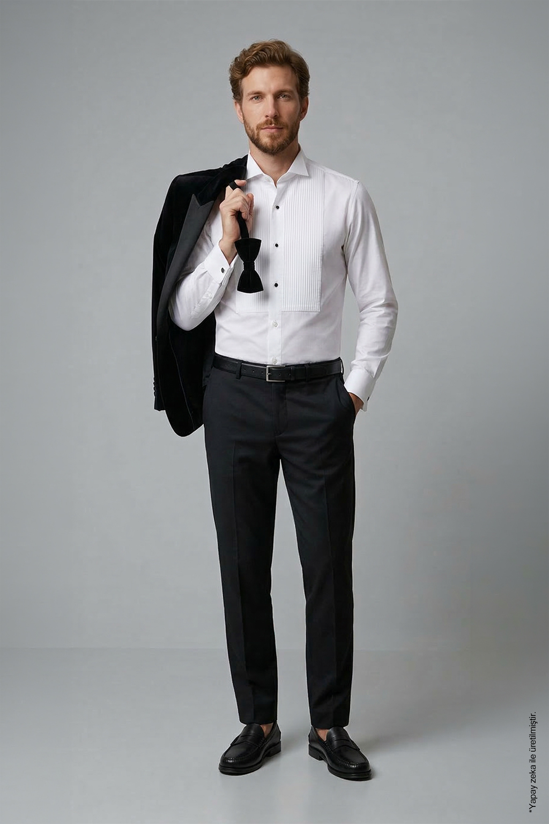 Beyaz Slim Fit Damatlık Gömlek – Ata Yaka Pamuk Piliseli