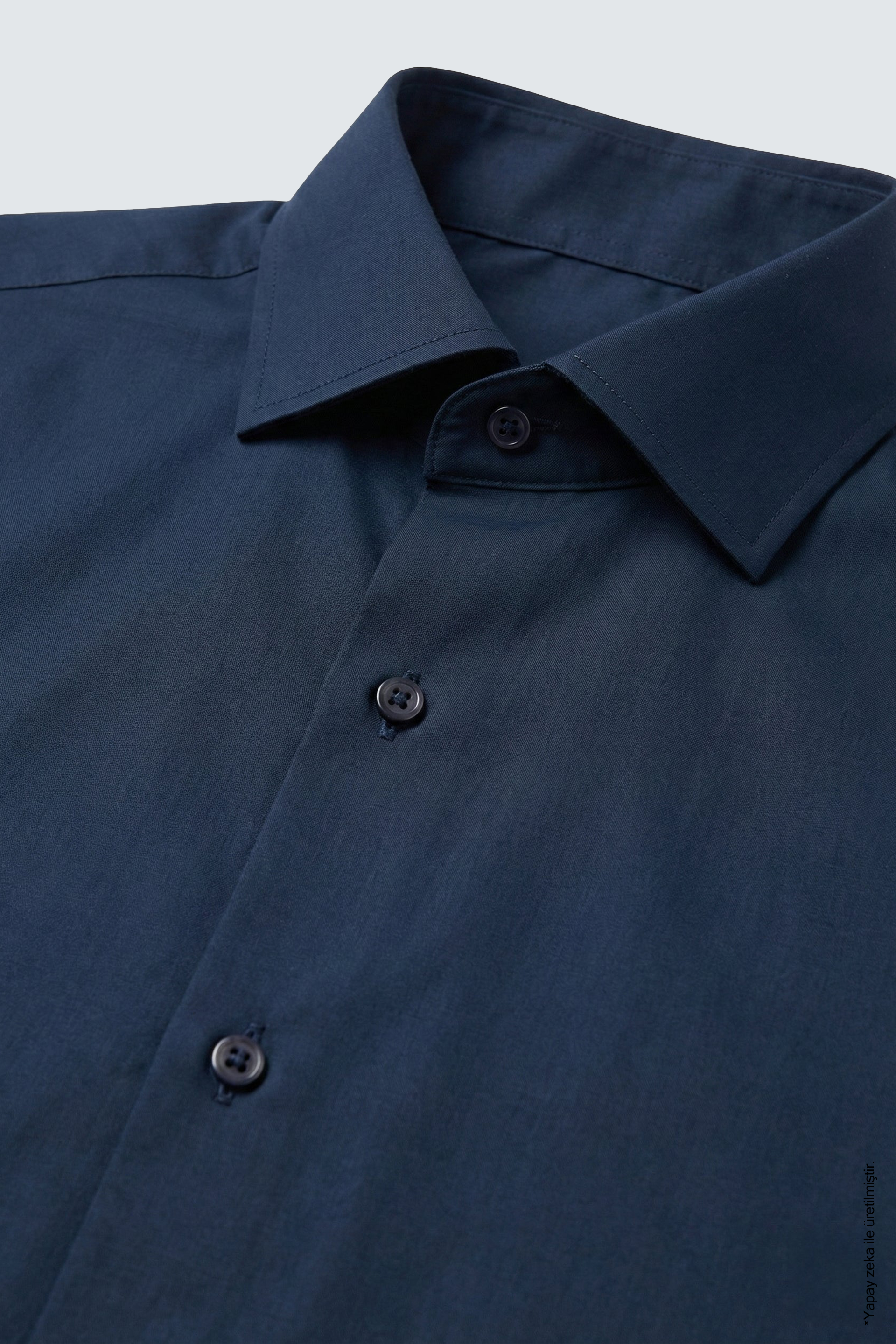 Koyu Lacivert Slim Fit Erkek Gömlek – Klasik Pamuk