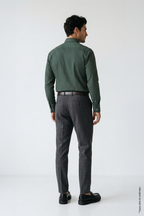 Koyu Yeşil Slim Fit Erkek Gömlek – Desenli Pamuk