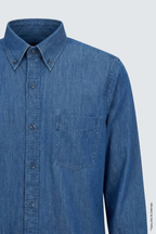 İndigo Denim Erkek Gömlek – Regular Fit Düğmeli Yaka