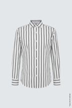 Siyah Çizgili Erkek Gömlek – Slim Fit Pamuk