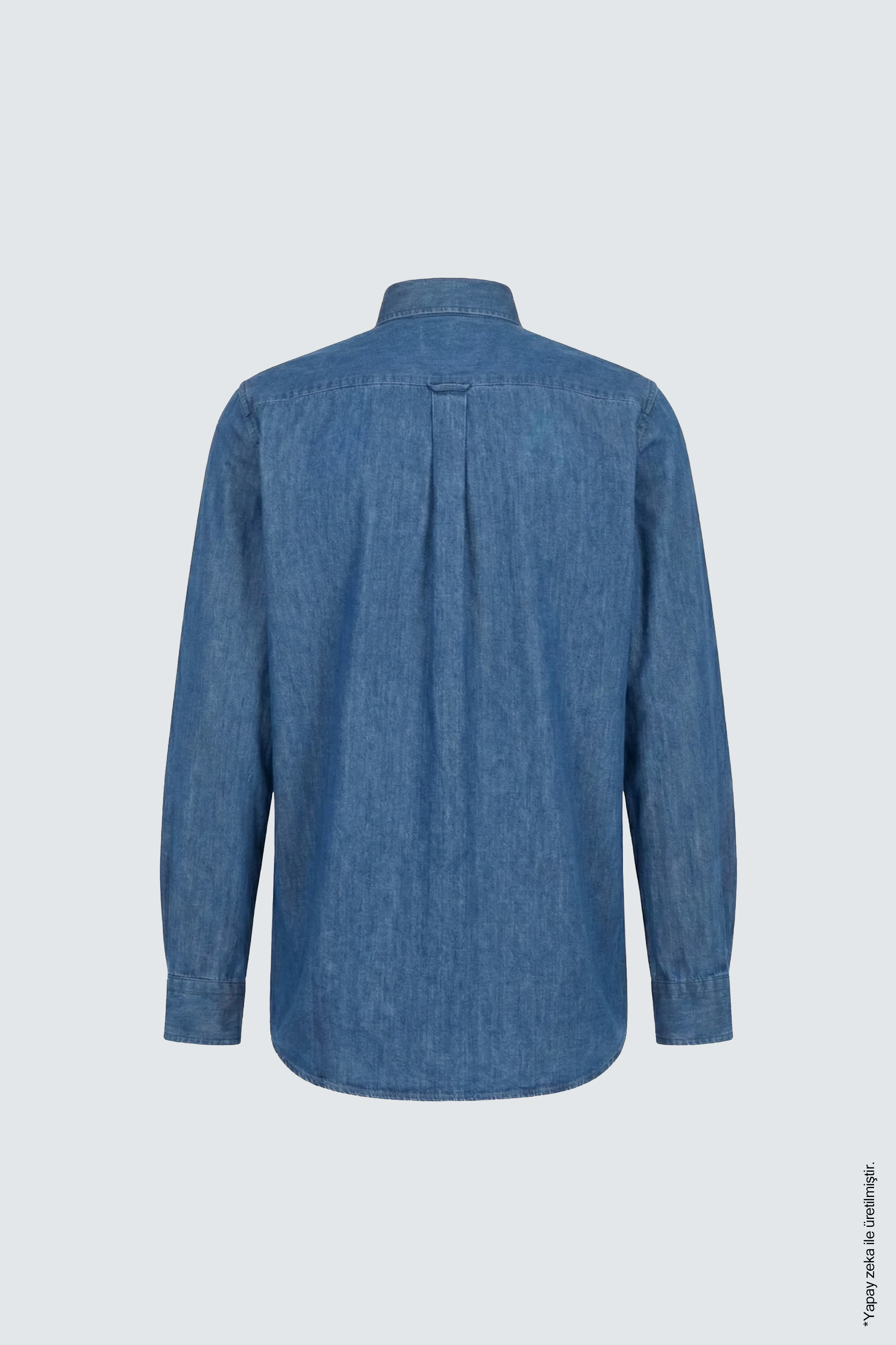 İndigo Denim Erkek Gömlek – Regular Fit Düğmeli Yaka