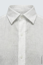 Beyaz Slim Fit Erkek Gömlek – Keten Yazlık