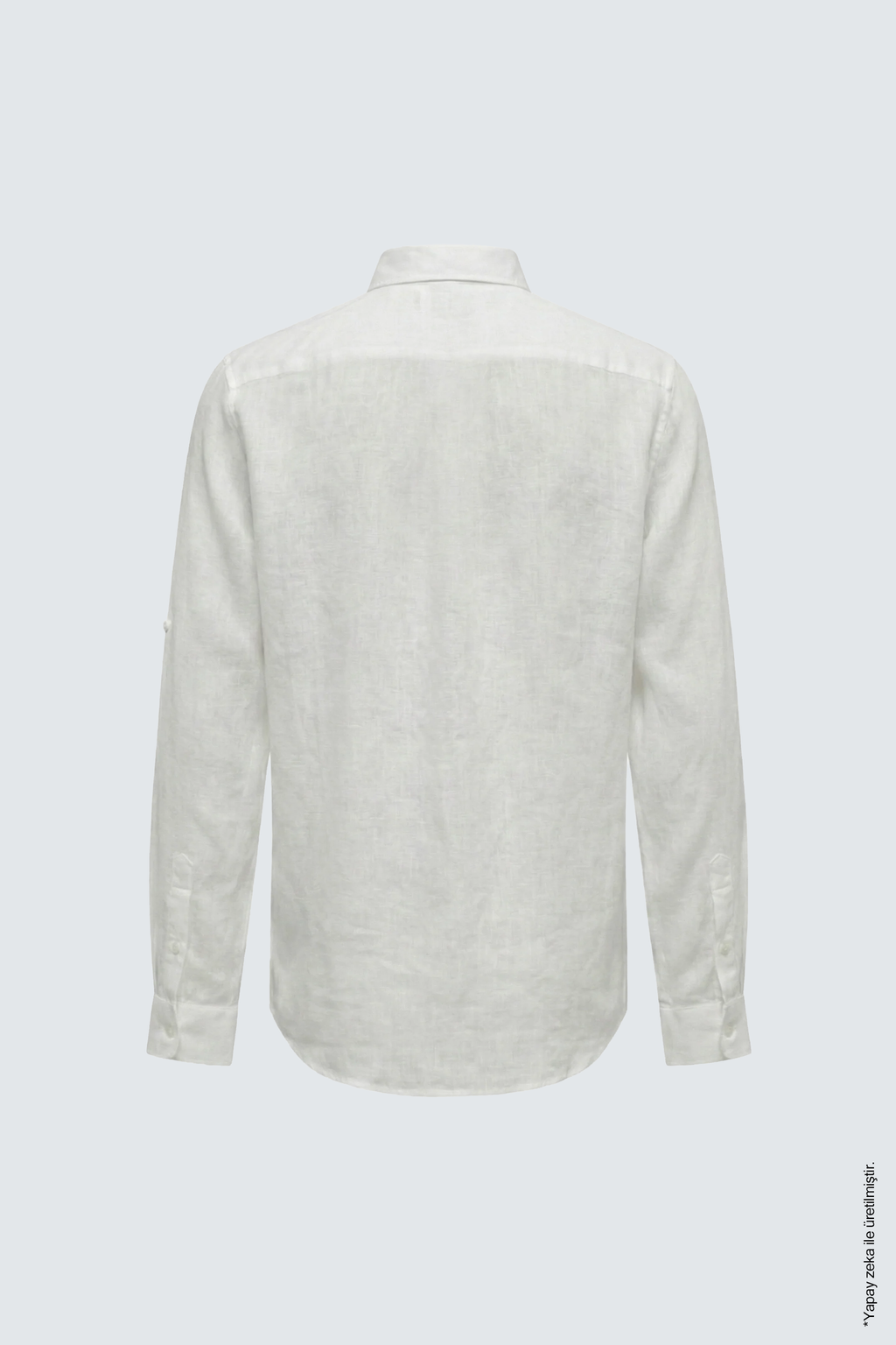 Beyaz Slim Fit Erkek Gömlek – Keten Yazlık