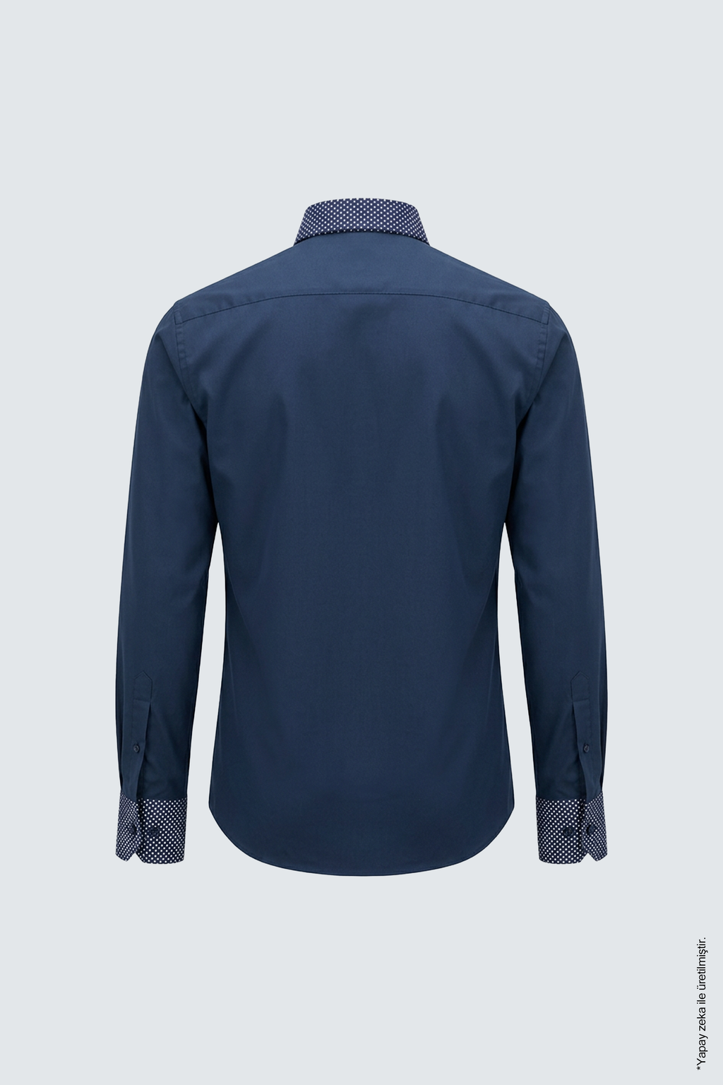 Slim Fit Erkek Gömlek – Kontrast Yaka Double Manşet
