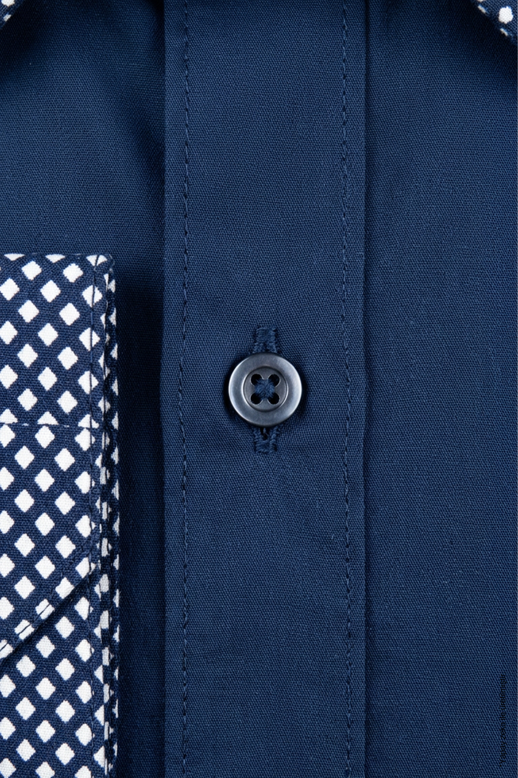 Slim Fit Erkek Gömlek – Kontrast Yaka Double Manşet