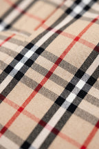 Long Sleeve Slim Fit 100% Cotton Plaid Shirt with Contrast Collar & Cuffs