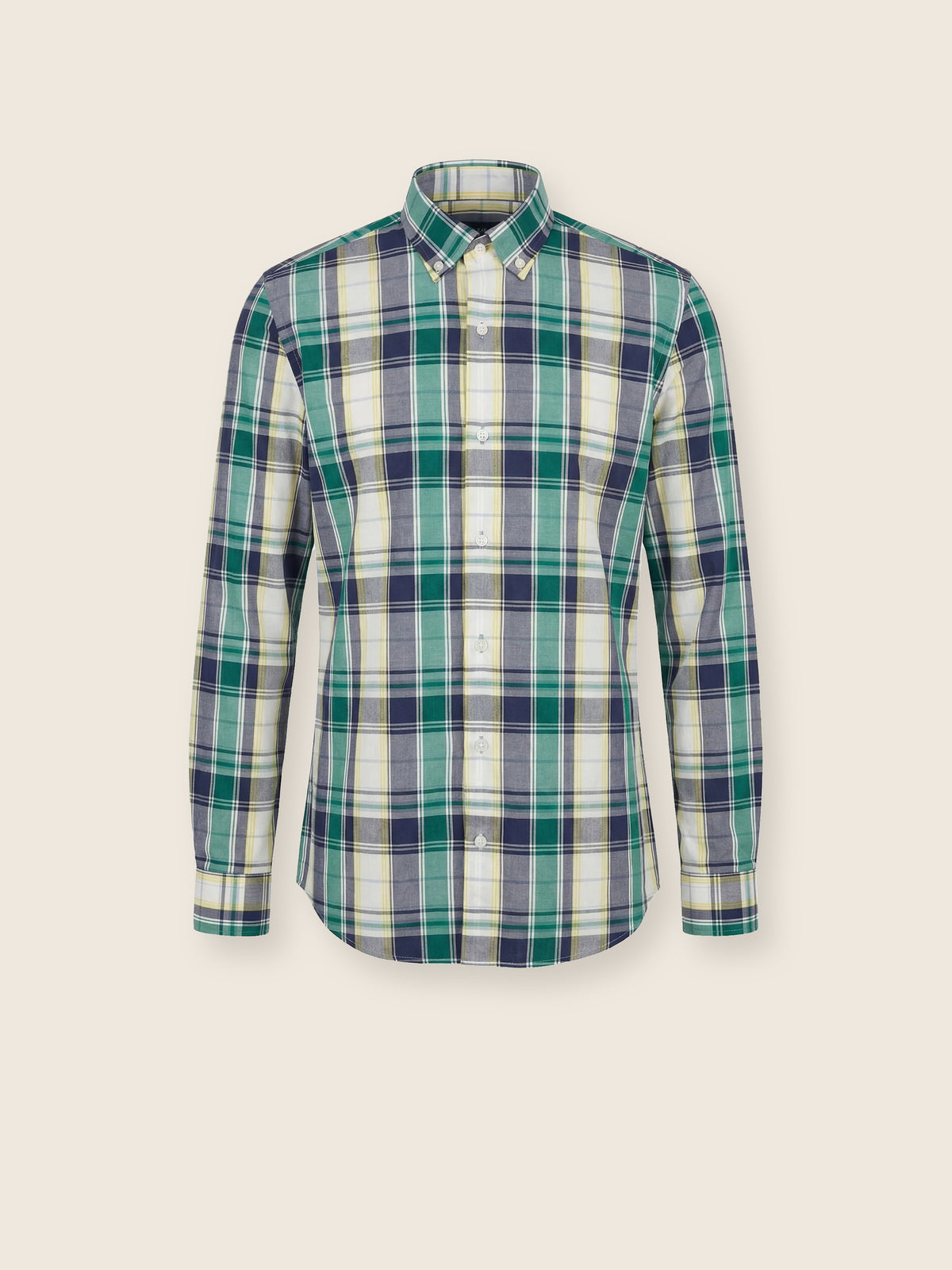 Açık Yeşil Slim Fit Erkek Gömlek – Ekose Pamuk