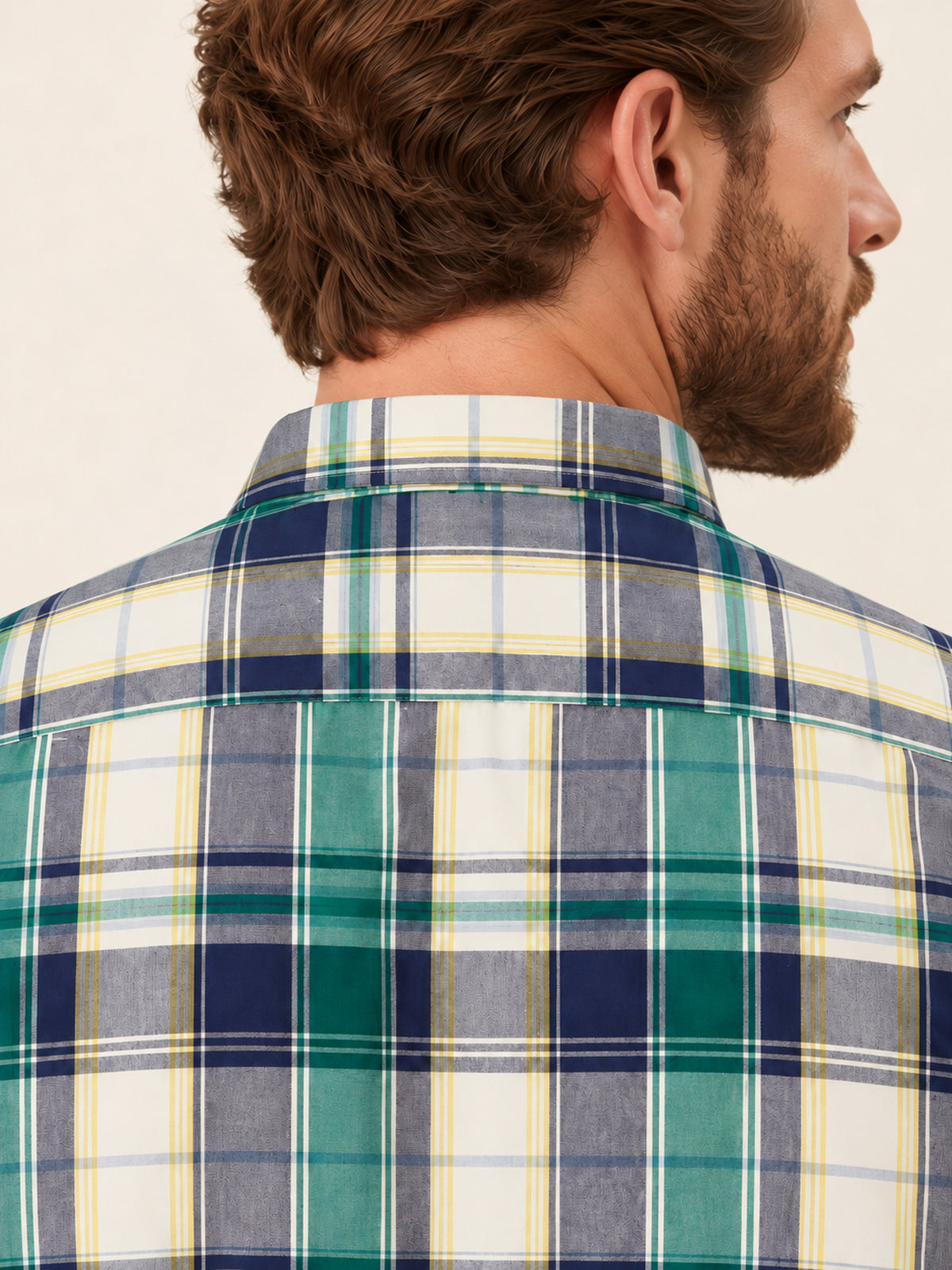 Açık Yeşil Slim Fit Erkek Gömlek – Ekose Pamuk