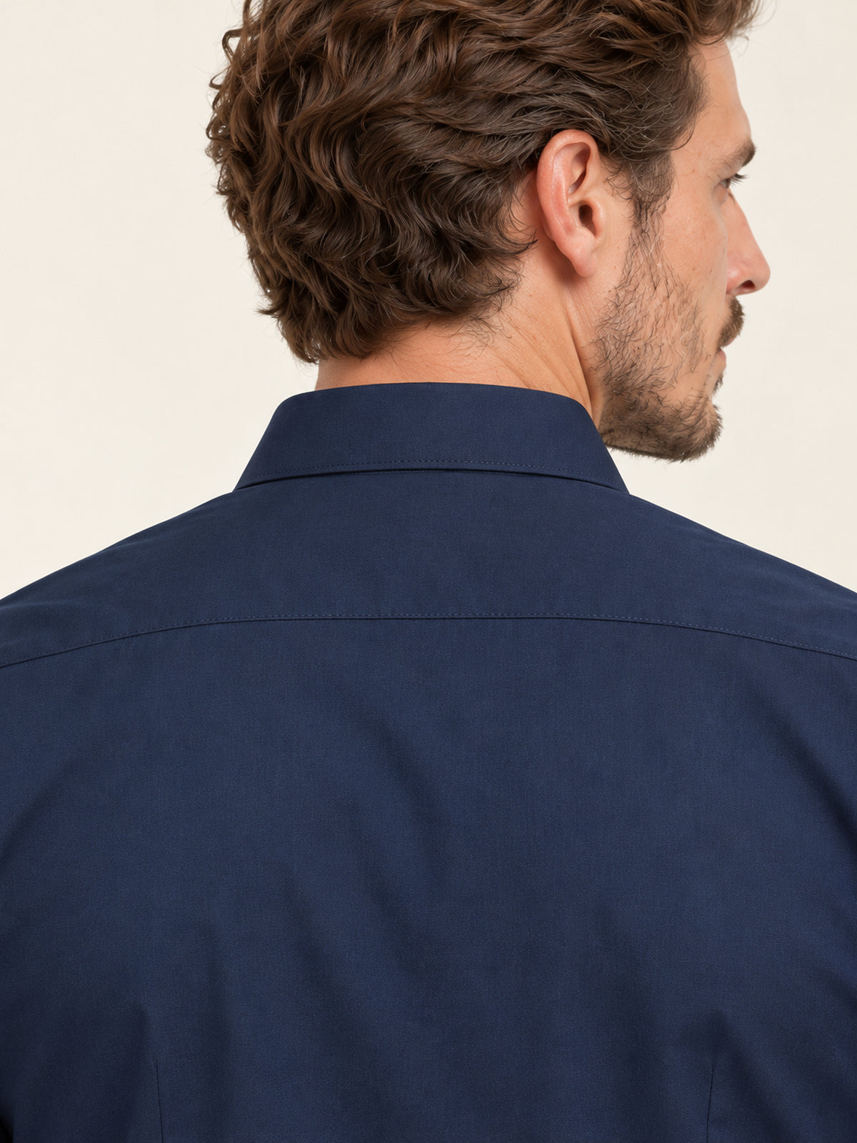 Koyu Lacivert Slim Fit Erkek Gömlek – Klasik Pamuk