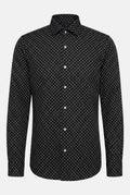 schwarz-slim-fit-bedrucktes-Herrenhemd