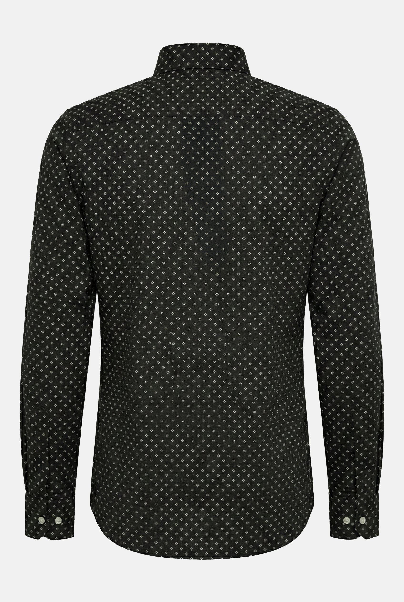 siyah-slim-fit-baskili-erkek-gomlek