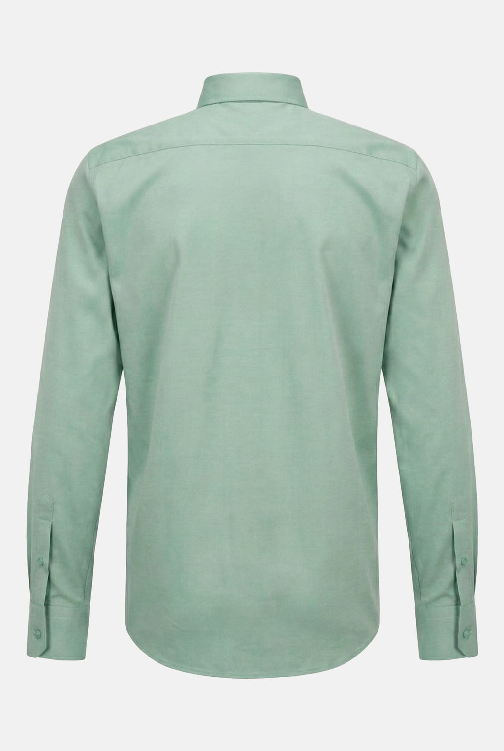 Açık Yeşil Uzun Kol Slim Fit Standart Yaka Pamuklu Kolay Ütülenebilir 4 Mevsim Erkek Gömlek