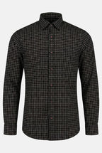 schwarz-slim-fit-elastisch-Herren-Hemd