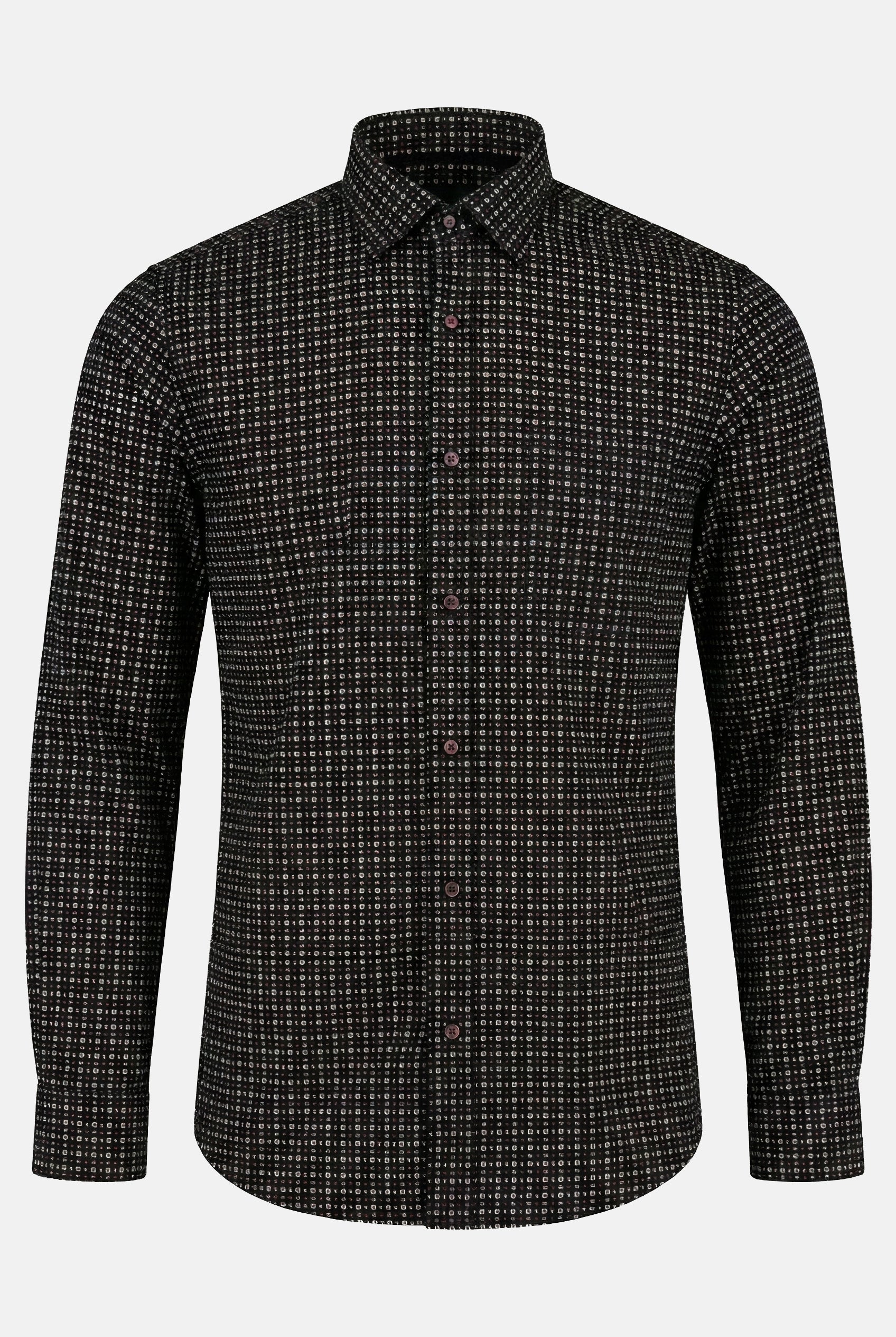 siyah-slim-fit-esnek-erkek-gomlek