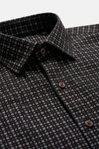 schwarz-slim-fit-elastisch-Herren-Hemd