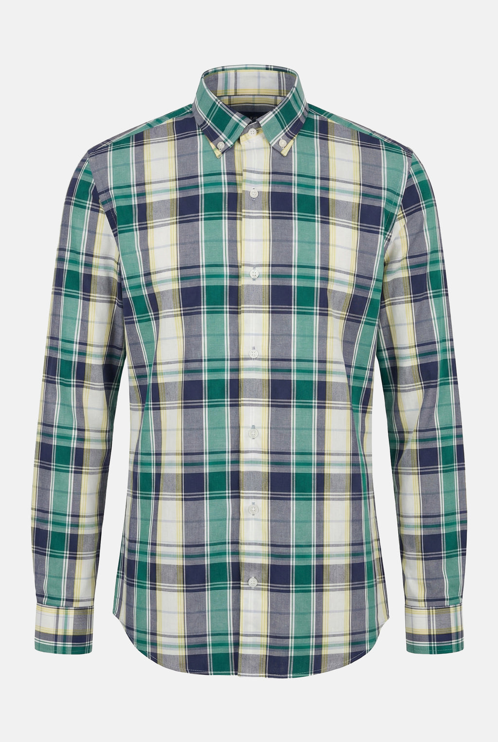 acik-yesil-ekose-erkek-gomlek, slim-fit-pamuklu-kareli-gomlek