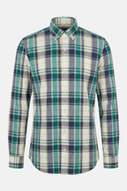 acik-yesil-ekose-erkek-gomlek, slim-fit-pamuklu-kareli-gomlek