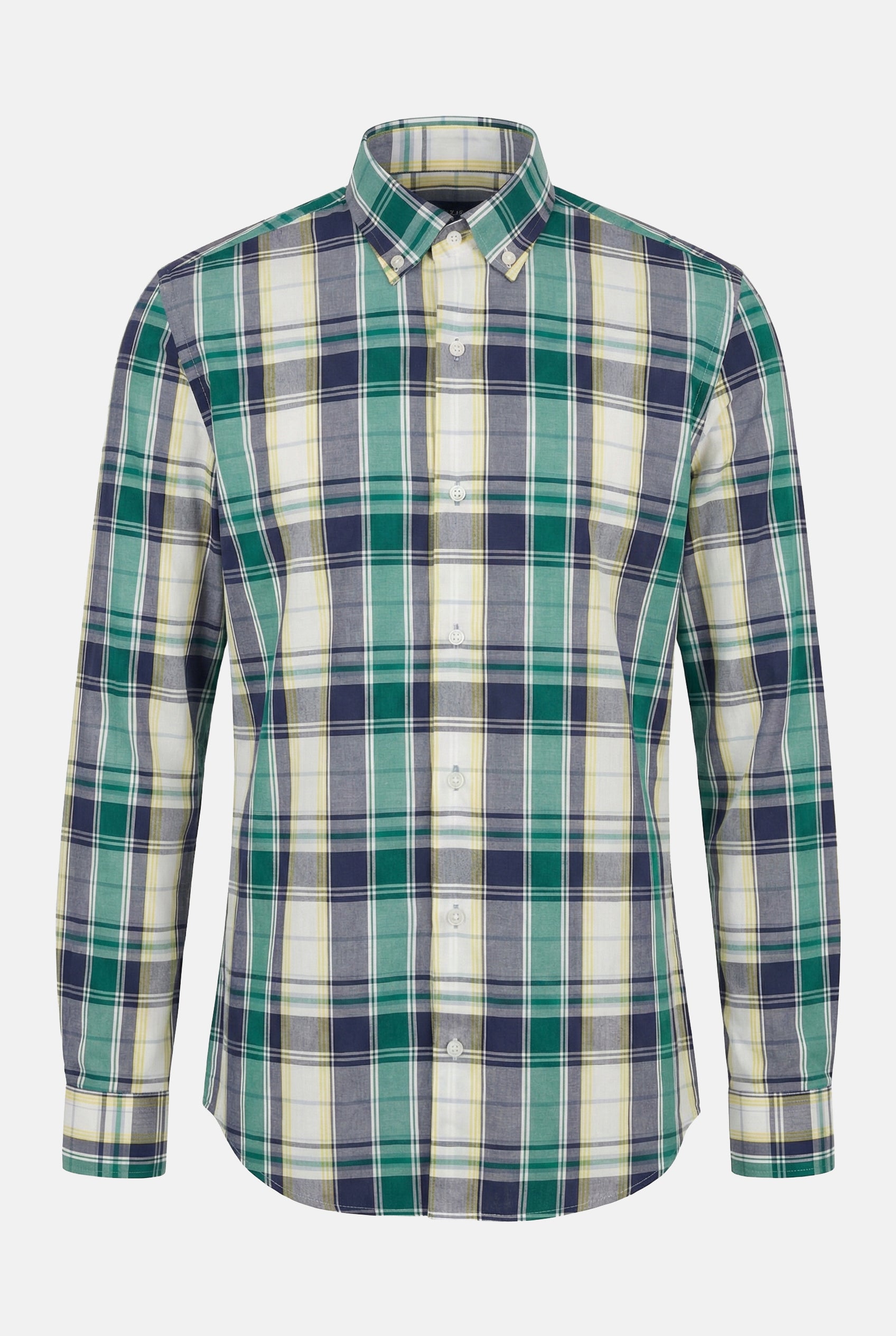 acik-yesil-ekose-erkek-gomlek, slim-fit-pamuklu-kareli-gomlek