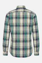 acik-yesil-ekose-erkek-gomlek, slim-fit-pamuklu-kareli-gomlek