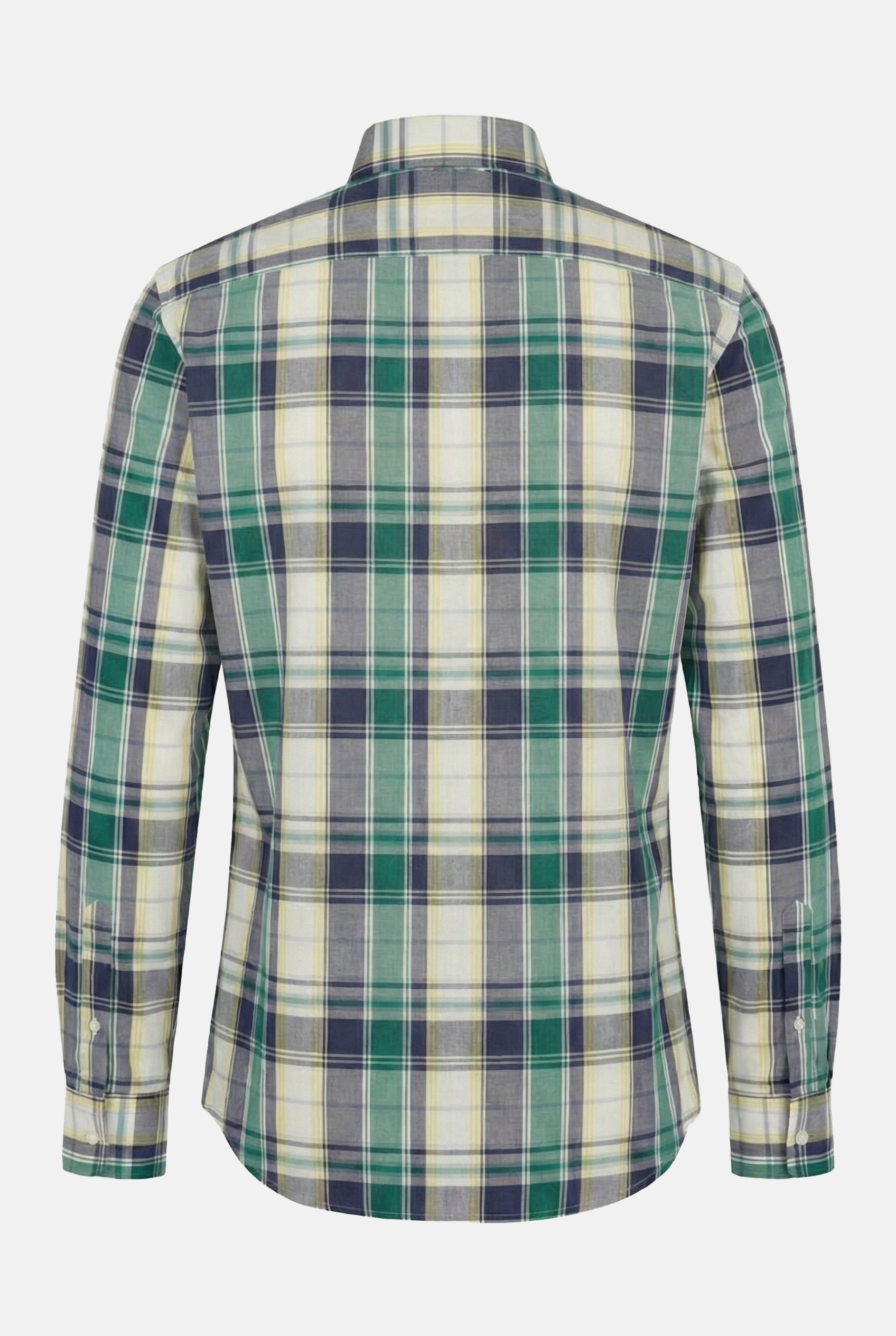 acik-yesil-ekose-erkek-gomlek, slim-fit-pamuklu-kareli-gomlek